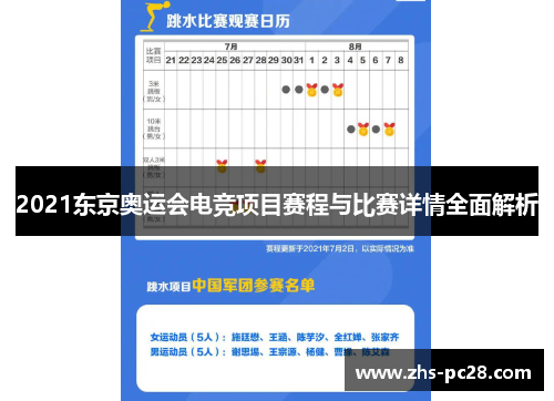 2021东京奥运会电竞项目赛程与比赛详情全面解析